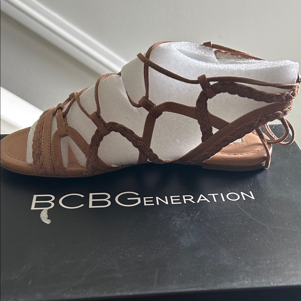 BCBGeneration Women's Brown Strappy Sandals
